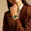 Montre Scarlette à trois aiguilles et date, en acier inoxydable bicolore