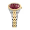Montre Scarlette à trois aiguilles et date, en acier inoxydable bicolore