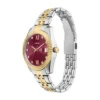 Montre Scarlette à trois aiguilles et date, en acier inoxydable bicolore