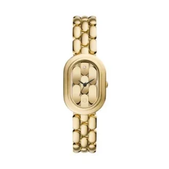 Montre Sloan à trois aiguilles en acier inoxydable doré