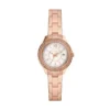 Montre Stella à trois aiguilles avec date, en acier inoxydable doré rose Montre Stella à trois aiguilles avec date, en acier inoxydable doré rose