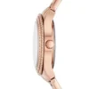 Montre Stella à trois aiguilles avec date, en acier inoxydable doré rose Montre Stella à trois aiguilles avec date, en acier inoxydable doré rose