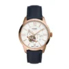 Montre Townsman automatique en cuir bleu marine
