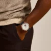 Montre Townsman automatique en cuir bleu marine