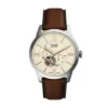 Montre Townsman automatique en cuir marron