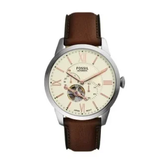 Montre Townsman automatique en cuir marron