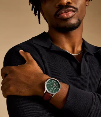 Montre Townsman automatique en cuir marron