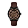 Montre Townsman automatique en cuir marron foncé
