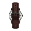 Montre Townsman automatique en cuir marron foncé
