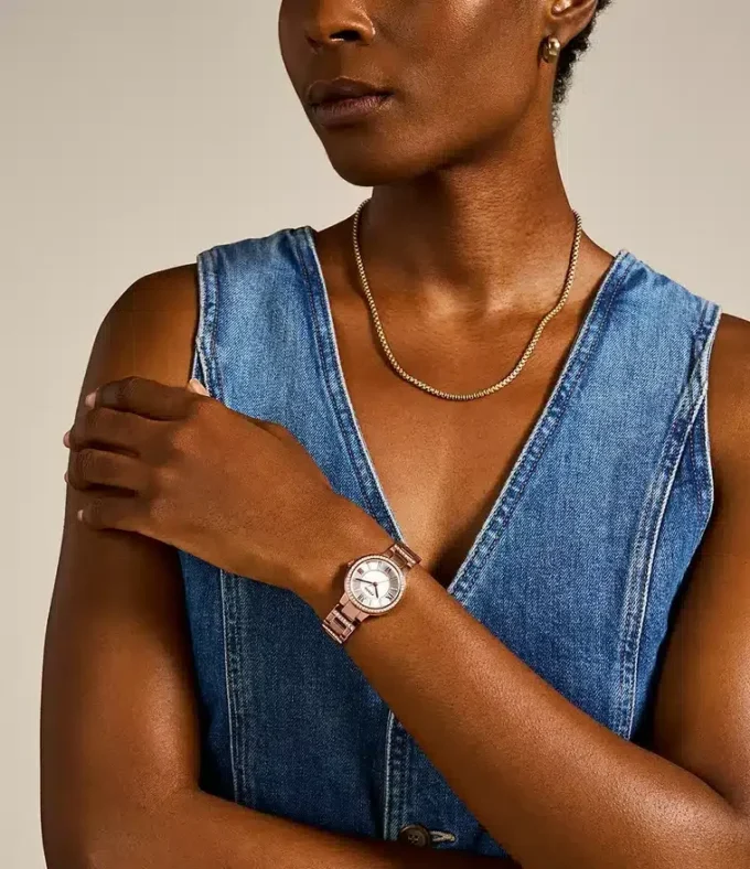 Montre Virginia en acier inoxydable rose Montre Virginia en acier inoxydable rose