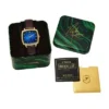 Nick Jonas x Fossil Machine Luxe Blue Vignette Montre à trois aiguilles en cuir croco marron