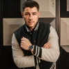 Nick Jonas x Fossil Machine Luxe Blue Vignette Montre à trois aiguilles en cuir croco marron