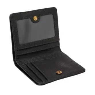 Petit portefeuille à deux volets en cuir Logan avec RFID