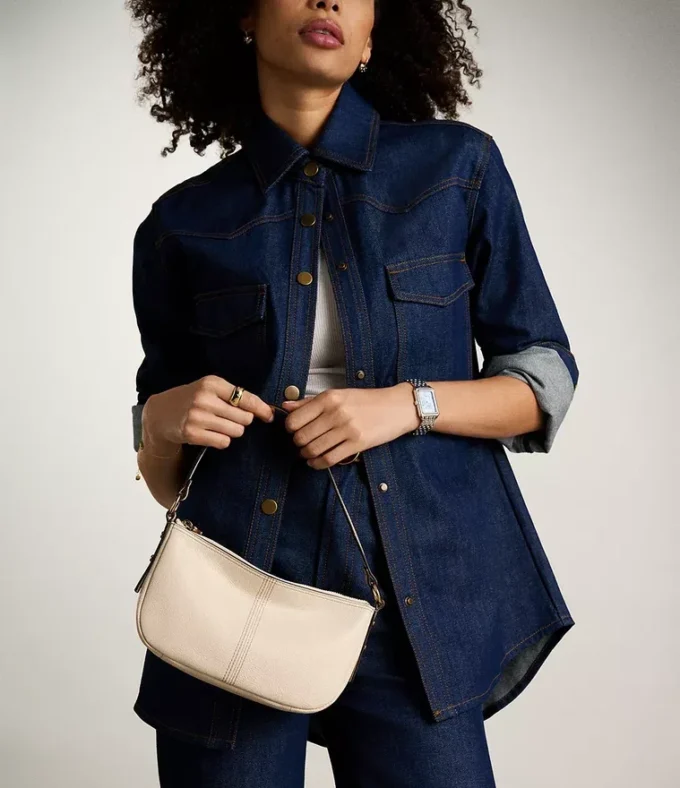 Petit sac à bandoulière en cuir Jolie