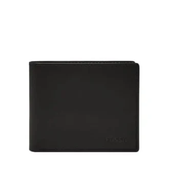 Portefeuille Derrick en cuir RFID à deux volets avec fenêtre pour carte d&rsquo;identité