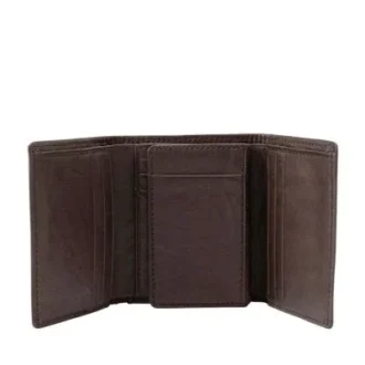 Portefeuille à trois volets en cuir Ingram