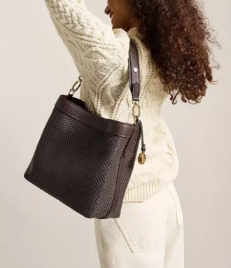 Sac à bandoulière Jessie Woven Bucket