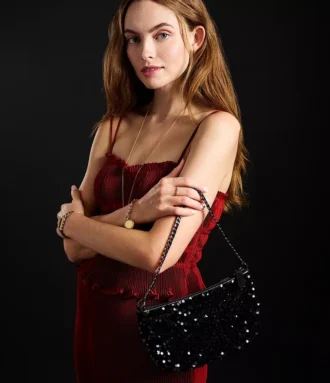 Sac Jolie noir à paillettes en édition spéciale Wizard of Oz x Fossil