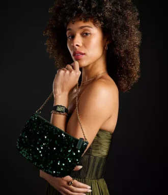 Sac Jolie à paillettes émeraude en édition spéciale Wizard of Oz x Fossil