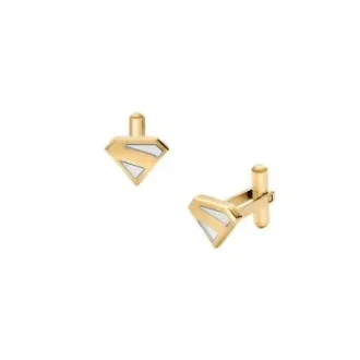 Superman x Fossil Boutons de manchette en acier inoxydable bicolore