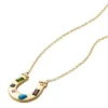 Sutton The Good Luck Collection Collier pendentif fer à cheval en acier inoxydable doré Sutton The Good Luck Collection Collier pendentif fer à cheval en acier inoxydable doré