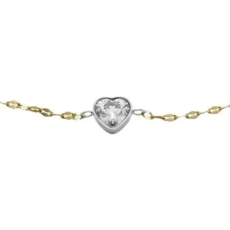 Sutton Tokens Of Affection Bracelet à chaîne en acier inoxydable bicolore